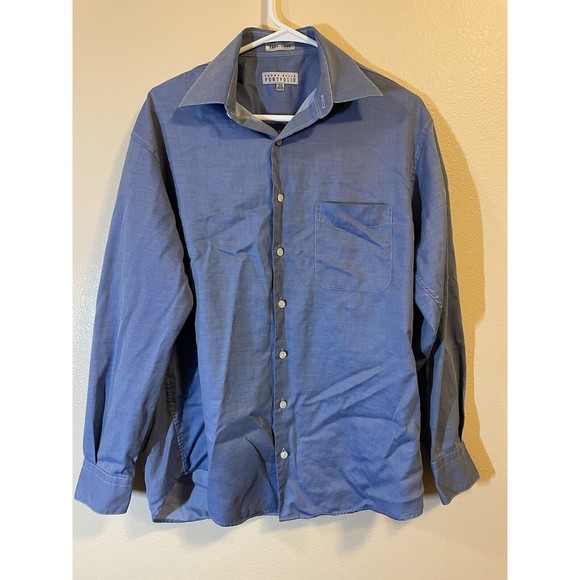 Perry Ellis Other - Perry Ellis Portfolio Men’s Shirt Button Up Long Sleeve Blue Size 15 1/2